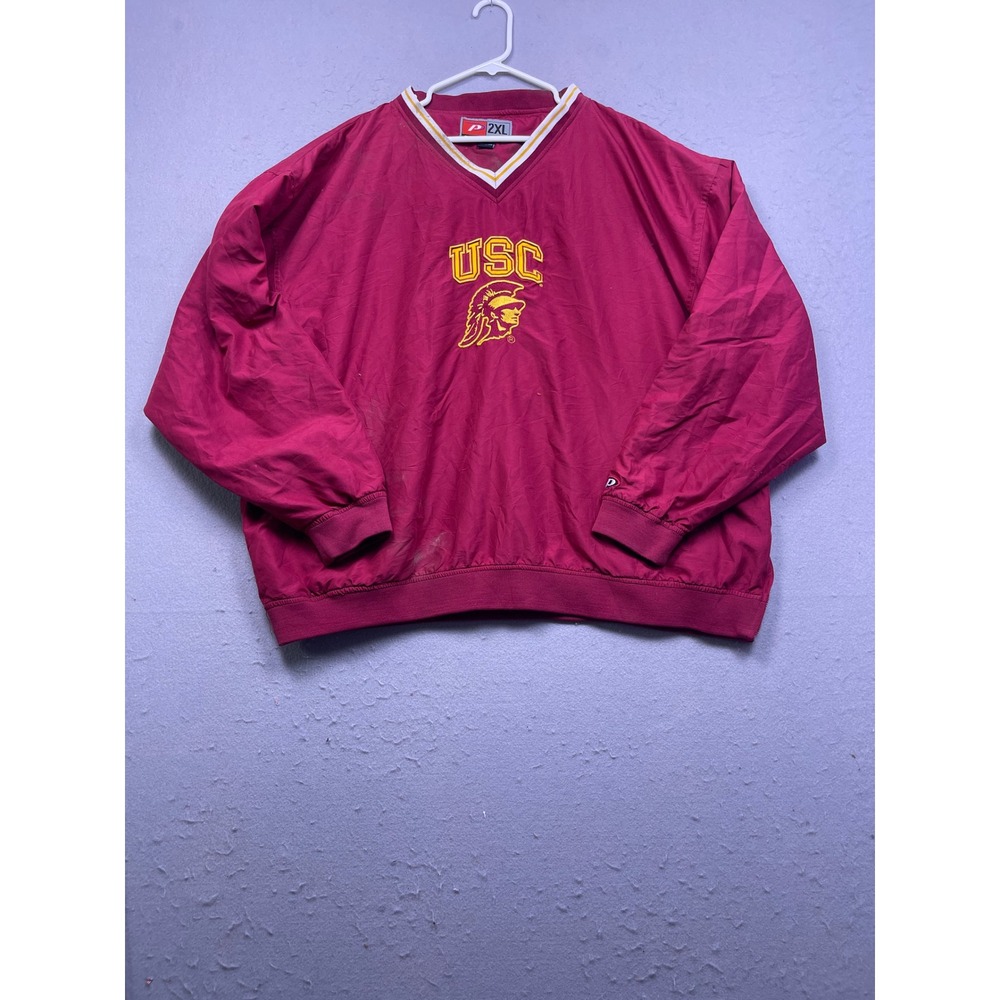 Pro Player USC Trojans Windbreaker Pullover Red 2XL Mens